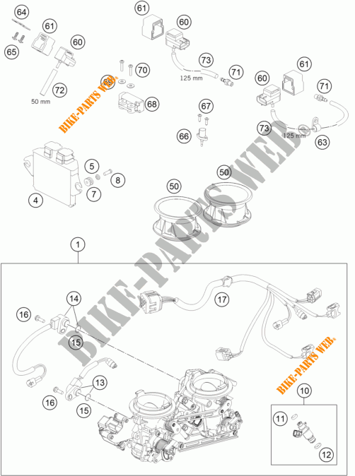 THROTTLE BODY for KTM 990 ADVENTURE DAKAR EDITION 2011
