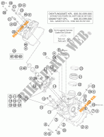 CYLINDER HEAD FRONT for KTM 990 ADVENTURE ORANGE ABS 2011