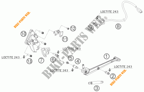 SIDE / MAIN STAND for KTM 1190 RC8 R 2009