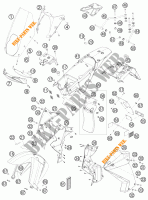 PLASTICS for KTM 990 ADVENTURE WHITE ABS 2010