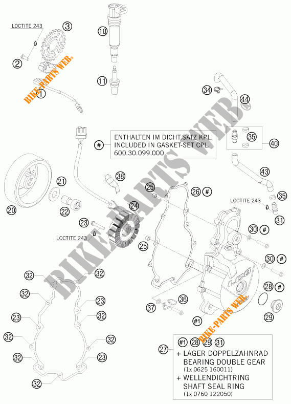 IGNITION SYSTEM for KTM 990 ADVENTURE WHITE ABS 2010