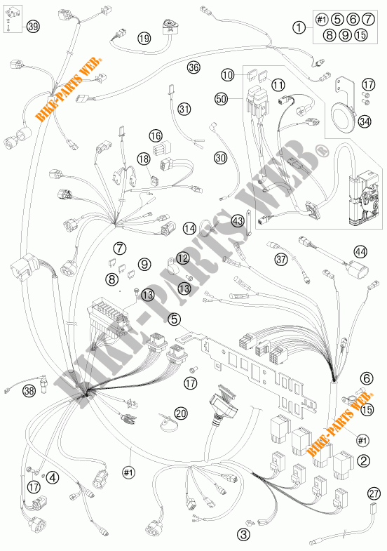 WIRING HARNESS for KTM 990 ADVENTURE WHITE ABS 2010