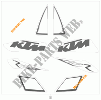 STICKERS for KTM 1190 RC8 R 2009