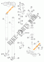 FRONT FORK / TRIPLE CLAMP for KTM 950 ADVENTURE ORANGE LOW 2004
