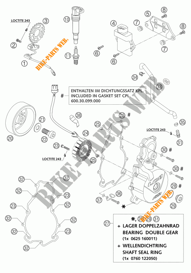 IGNITION SYSTEM for KTM 950 ADVENTURE SILVER 2003