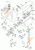 TANK / SEAT for KTM 640 ADVENTURE R D 1998