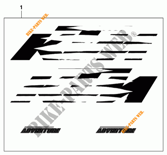 STICKERS for KTM 640 ADVENTURE R D 1998