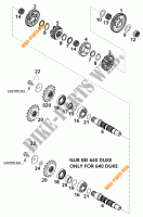 GEARBOX COUNTERSHAFT for KTM 640 ADVENTURE R 2001
