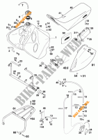 TANK / SEAT for KTM 640 ADVENTURE R 2001
