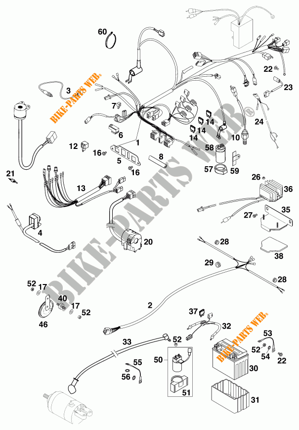WIRING HARNESS for KTM 640 ADVENTURE R 2000