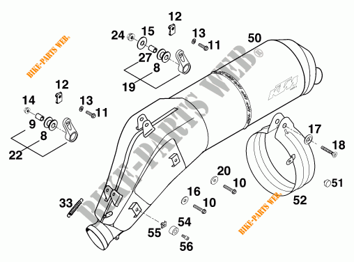 EXHAUST SILENCER for KTM 640 ADVENTURE R 1999