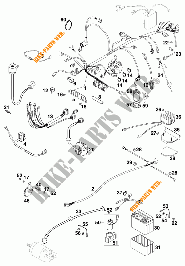 WIRING HARNESS for KTM 640 ADVENTURE R 1999