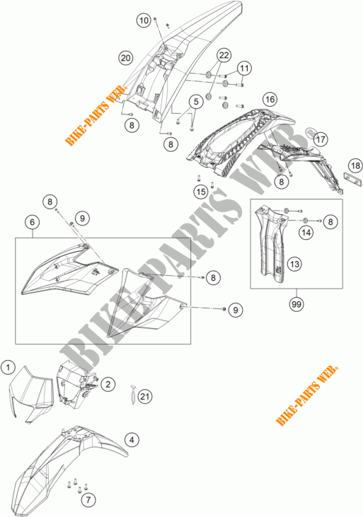PLASTICS for KTM FREERIDE E-SM 2015