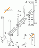 FRONT FORK (PARTS) for KTM 990 SUPERMOTO T WHITE ABS 2012