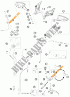 HANDLEBAR / CONTROLS for KTM 1190 RC8 WHITE 2010