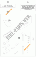 TOOL KIT / MANUALS / OPTIONS for KTM 1190 RC8 WHITE 2010