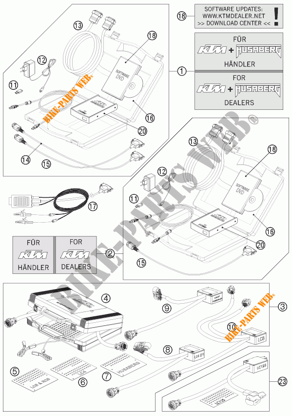DIAGNOSTIC TOOL for KTM 990 SUPERMOTO T ORANGE ABS 2012