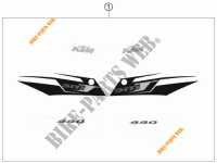 STICKERS for KTM 990 SUPERMOTO T ORANGE 2010