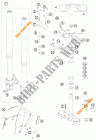 FRONT FORK / TRIPLE CLAMP for KTM 990 SUPERMOTO T ORANGE 2009