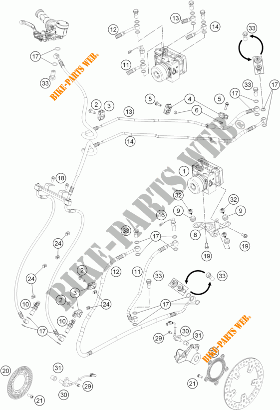 BRAKE ANTIBLOCK SYSTEM ABS for KTM 990 SUPERMOTO R ABS 2013