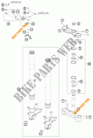 FRONT FORK / TRIPLE CLAMP for KTM 1190 RC8 BLACK 2010