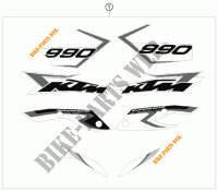 STICKERS for KTM 990 SUPERMOTO R 2009