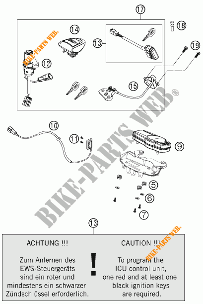 IGNITION SWITCH for KTM 990 SUPERMOTO R 2009