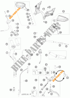 HANDLEBAR / CONTROLS for KTM 1190 RC8 WHITE 2010