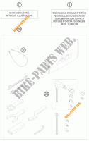 TOOL KIT / MANUALS / OPTIONS for KTM 1190 RC8 WHITE 2010