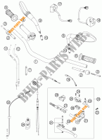 HANDLEBAR / CONTROLS for KTM 950 SUPERMOTO BLACK 2006