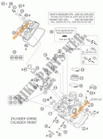 CYLINDER HEAD FRONT for KTM 950 SUPERMOTO ORANGE 2005