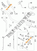 HANDLEBAR / CONTROLS for KTM 950 SUPERMOTO ORANGE 2005
