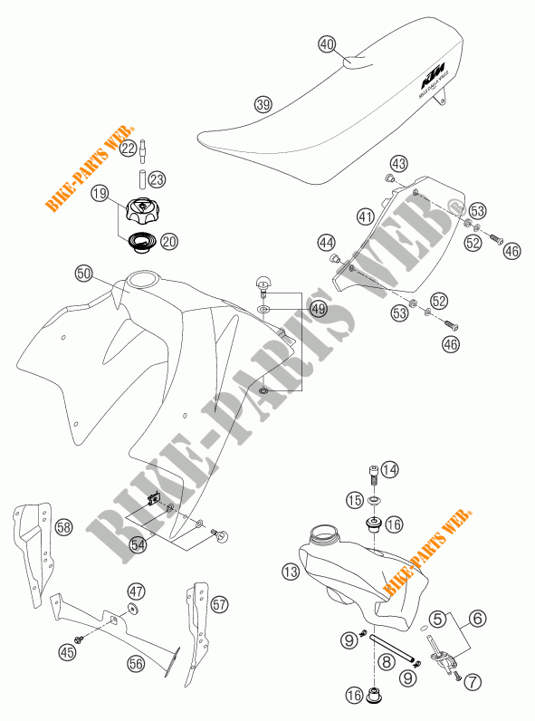TANK / SEAT for KTM 660 SMS 2004