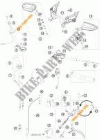 HANDLEBAR / CONTROLS for KTM 1190 RC8 WHITE 2009