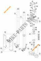 FRONT FORK / TRIPLE CLAMP for KTM 640 LC4 SUPERMOTO ORANGE 2005