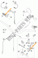 HANDLEBAR / CONTROLS for KTM 640 LC4 SUPERMOTO WHITE 2005