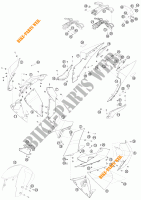 PLASTICS for KTM 1190 RC8 ORANGE 2009