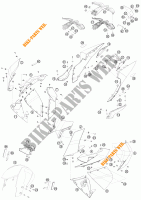 PLASTICS for KTM 1190 RC8 WHITE 2009