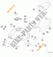 TANK / SEAT for KTM 1190 RC8 WHITE 2009
