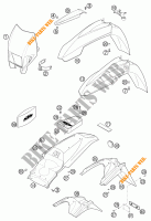 PLASTICS for KTM 625 SC SUPER-MOTO 2002