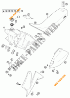 TANK / SEAT for KTM 625 SC SUPER-MOTO 2002