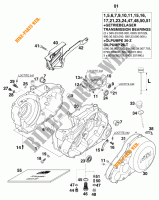 CRANKCASE for KTM 620 SC SUPER-MOTO 2001