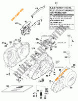 CRANKCASE for KTM 620 SC SUPER-MOTO 2001