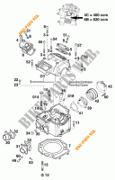 CYLINDER HEAD REAR for KTM 620 SC SUPER-MOTO 2001