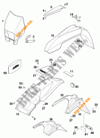 PLASTICS for KTM 620 SC SUPER-MOTO 2001