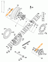 REAR WHEEL for KTM 620 SC SUPER-MOTO 2001