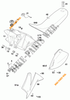 TANK / SEAT for KTM 620 SC SUPER-MOTO 2001