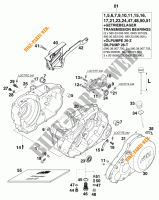 CRANKCASE for KTM 620 SC SUPER-MOTO 2000