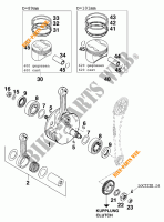 CRANKSHAFT / PISTON for KTM 620 SC SUPER-MOTO 2000