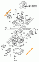 CYLINDER HEAD REAR for KTM 620 SC SUPER-MOTO 2000